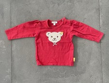 Steiff Sweatshirt langärmeliges Shirt Pullover Pulli Langarm rot mit Bär Gr. 68