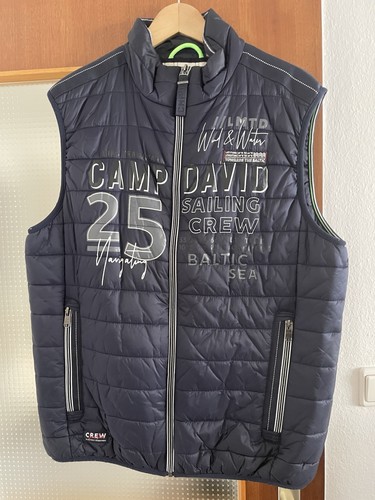 Camp david herren weste blau - herren, weste,