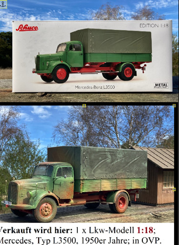 Schuco mercedes l3500 - 1:18,