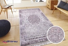 Dinarsu Waschbarer Teppich 6x Größen Läufer Sand Barock Teppichläufer Vintage