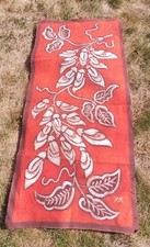 ?tolles Unikat Wandbehang BATIK Handarbeit Ranke Rispe gefertigt v. Künstlerin 