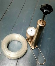 Luftpumpe Edelstahl Handpumpe mit Schlauch 10mm  Hochwertige Pumpe 0-1,6bar