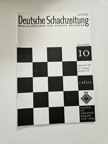 Deutsche schachzeitung 1978 - deutsche, 10/1978