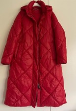 ( The Mercer ) N. Y. Steppmantel mit Kapuze Gr. 42 Rot warm