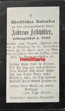 Sterbebild Feldzugssoldat von