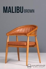 Edler Korbgeflecht Esszimmer Stuhl "Malibu Brown" Küchenstuhl Armlehnstuhl Buche