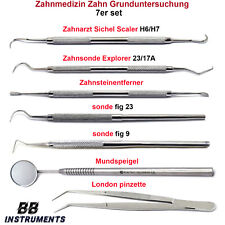 Dental Set Zahnreinigung Zahnsteinentferner Zahnpflege Mundspiegel Zahnsonde CE