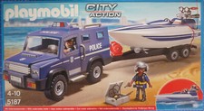 Playmobil 5187 City Action Polizeitruck m. Speedboot Neu/OVP