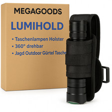 Taschenlampen Holster 360° drehbar Jagd Outdoor Gürtel Tasche DE.
