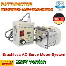 550W 750W 1.1KW 1.5KW 2.2KW Brushless AC Servo Motor w/ Speed Controller CNC Kit