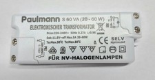 Paulmann Halogen Trafo S 60 VA elektronischer Transformator 60W 20-60 Watt B3.3