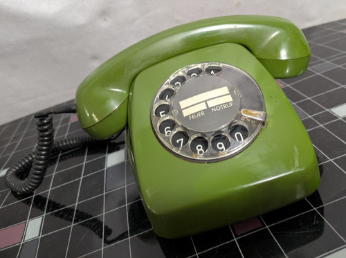 70stelefon wählscheibe grün - wählscheibe,