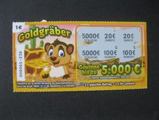 Rubbellos von LOTTO Brandenburg aufgerubbelt kein Gewinn "NIETE" - Goldgräber
