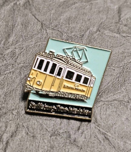 Straßenbahn tramp gelb - straßenbahn, pin