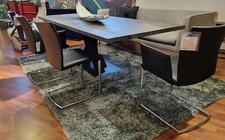 Draenert - 4x Stuhl Nobile Swing Leder schwarz - LP 4.878,- EUR