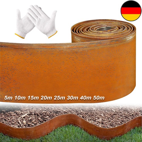 Cortenstahl rasenkante 10m - 5m,