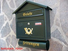XXL Briefkasten Postkasten Grün / Zeitungsfach Wandmontage Nostalgie Letterbox