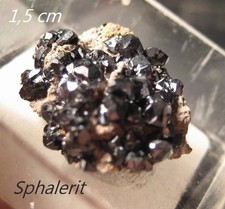 sehr schöne kleine Sphalerit-Stufe aus Nenthead in England 1,5 cm groß