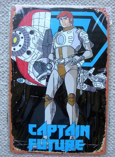 Captain future metallschild - future,