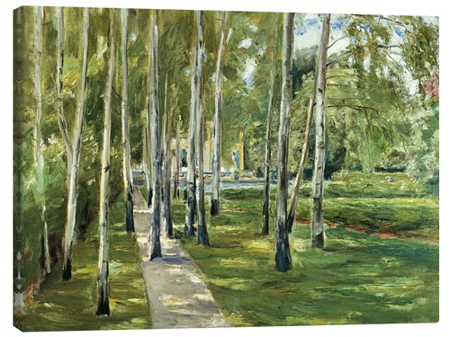 Leinwandbild birkenallee nach - leinwandbild,