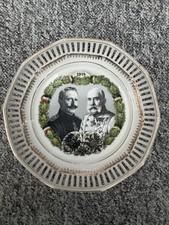 Porzellanteller, Kaiser Wilhelm II, Franz Joseph I