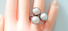 SILBER RING ° 925 / ooo ° PERLEN ° Silberschmuck °