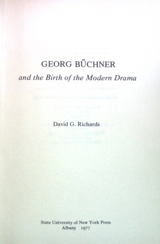 Georg buchner and the - the, birth