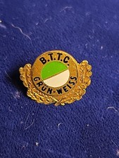 Alte Brosche Ehrennadel Berliner Tisch Tennis Club Grün Weiss 800er Silber [203]