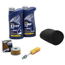 Wartung Set für Suzuki DR 500 S DR500 81-83 Öl 2L Luftfilter Ölfilter Zündkerze