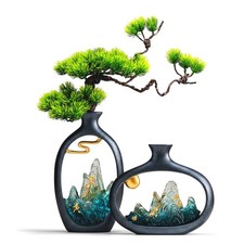 Abstrakte Keramik Berg Vase