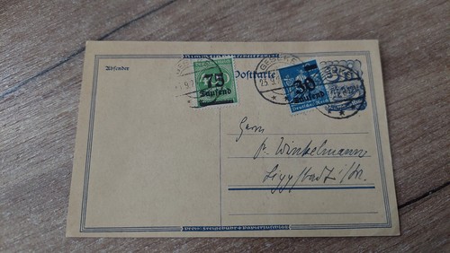 Postkarte geseke 1923 - -,
