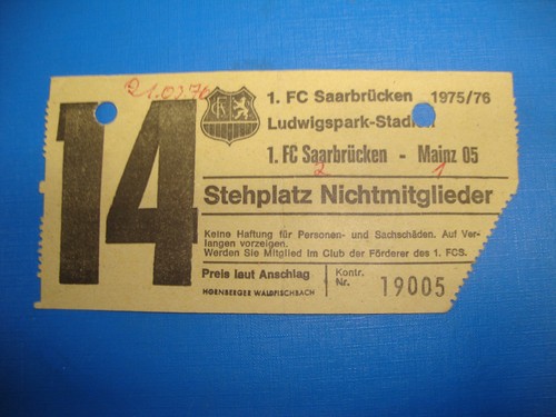 Ticket fc - 75/76, 1.
