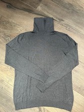 Alpha Studio Cashmere Rollkragenpullover grau neu ohne Etikett L71 B59