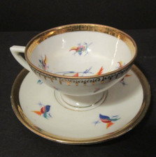 Art Deco Mokka Tasse mit Untertasse