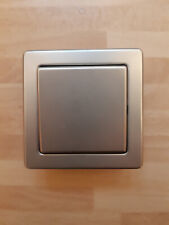 Gira Edelstahl E21 Lichtschalter Ein Aus Schalter ... Silber Alu mit Rahmen