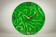Wanduhr Epoxid Harz Grün 29cm Wand Dekoration Uhr Handmade
