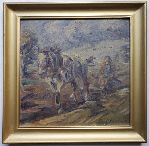 Gemälde öl landschaft pferd - landschaft,