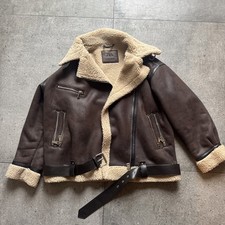 ZARA Bikerjacke Doubleface Gr M Brown