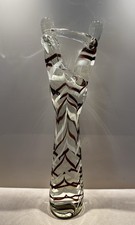 Mid Century große Glasfigur tanzendes Paar 36 cm