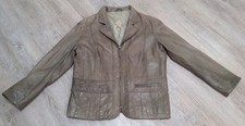 Julia S Roma Damen Lederjacke taupe - Größe 46