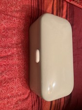 Schöner alter Emaille Brotkasten weiss sehr gross Brot Kasten