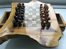Schachspiel, Olivenholz