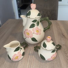 757/ Villeroy & Boch WILDROSE set Teekanne Kanne Mit Zuckerdose Und Kännchen