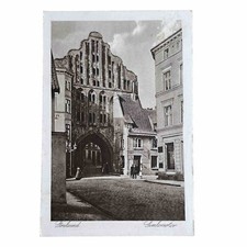 Postkarte AK Stralsund Semlower Tor Ungl. 1924 Kupfertiefdruck Postkarte