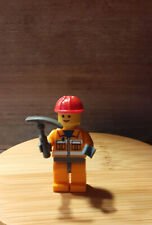 Lego City Town Minifigur Arbeiter Bauarbeiter mit Werkzeug cty0034