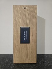 Krug Clos du Mesnil 2006 leere Glasflasche Champagner Holz Box Booklet UK