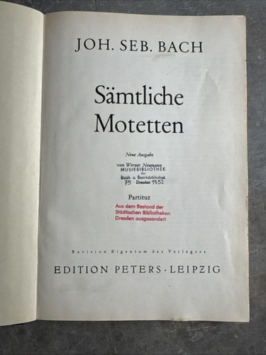 Bach sämtliche motetten - sämtliche,