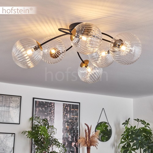 Retro deckenlampe aus glas - aus,