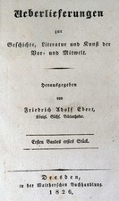 Adolf Ebert Ueberlieferungen