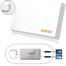 Selfsat H30D2 Twin Flachantenne für 2 Teilnehmer HDTV & 4K UHD tauglich halterun